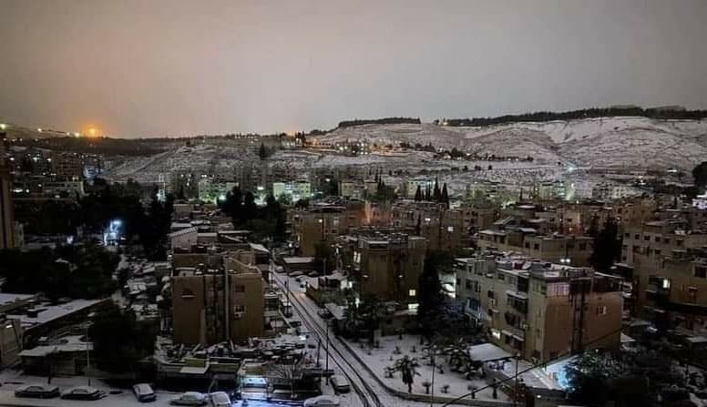 الثلوج في دمشق